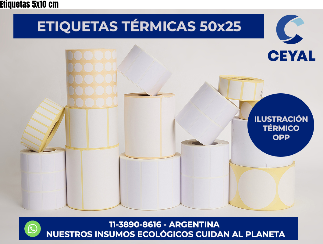 Etiquetas 5×10 cm