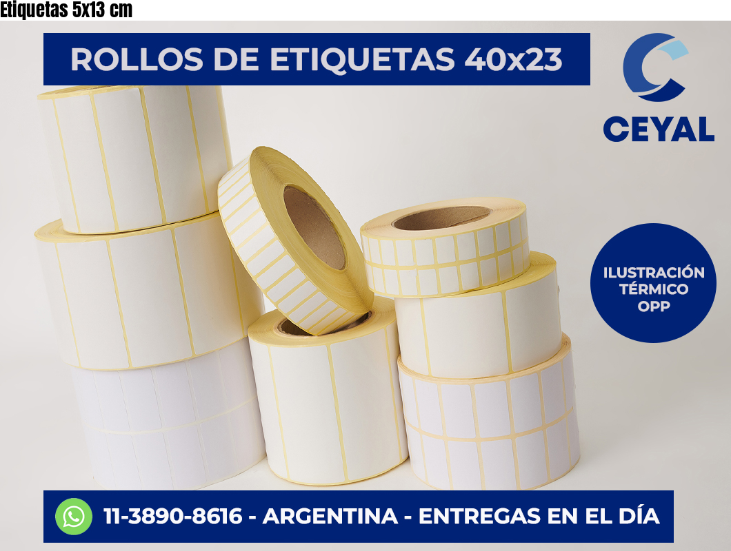 Etiquetas 5×13 cm