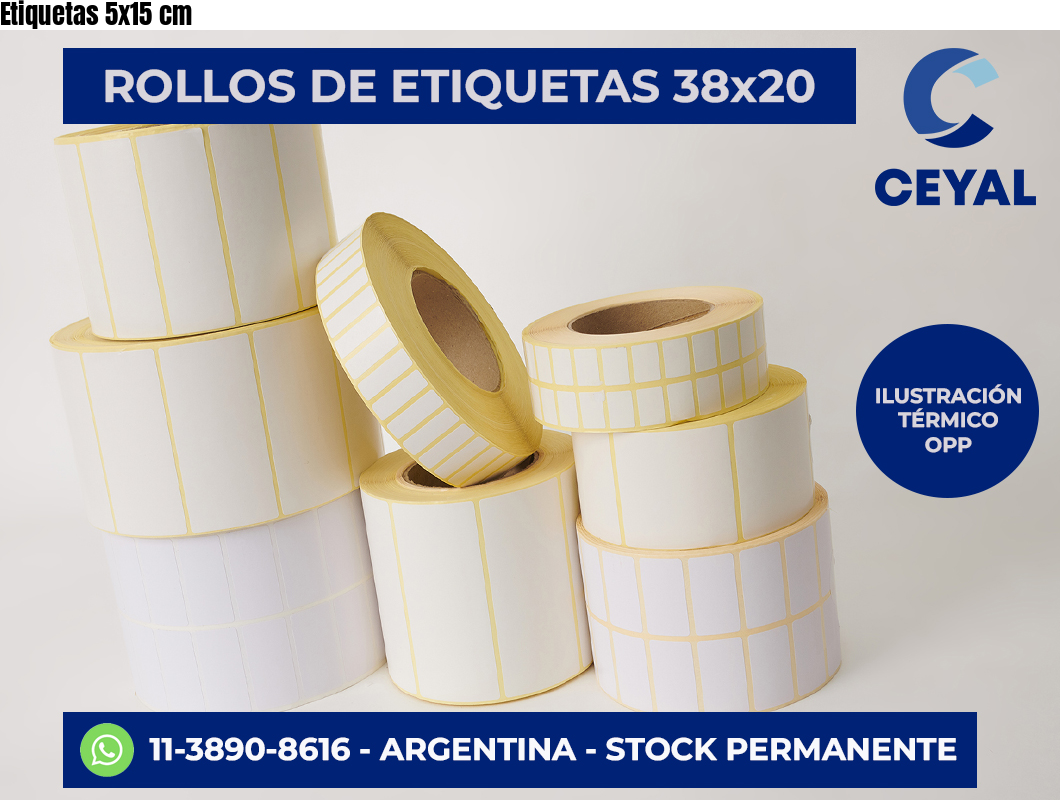 Etiquetas 5×15 cm