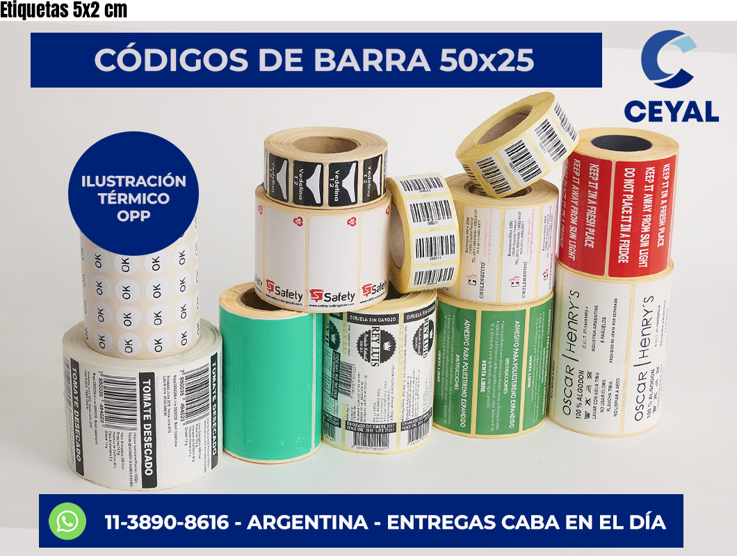 Etiquetas 5×2 cm