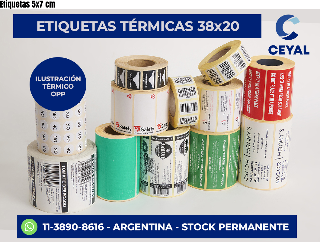 Etiquetas 5×7 cm