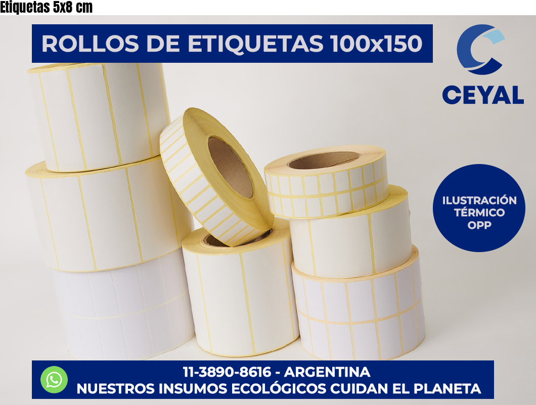 Etiquetas 5×8 cm