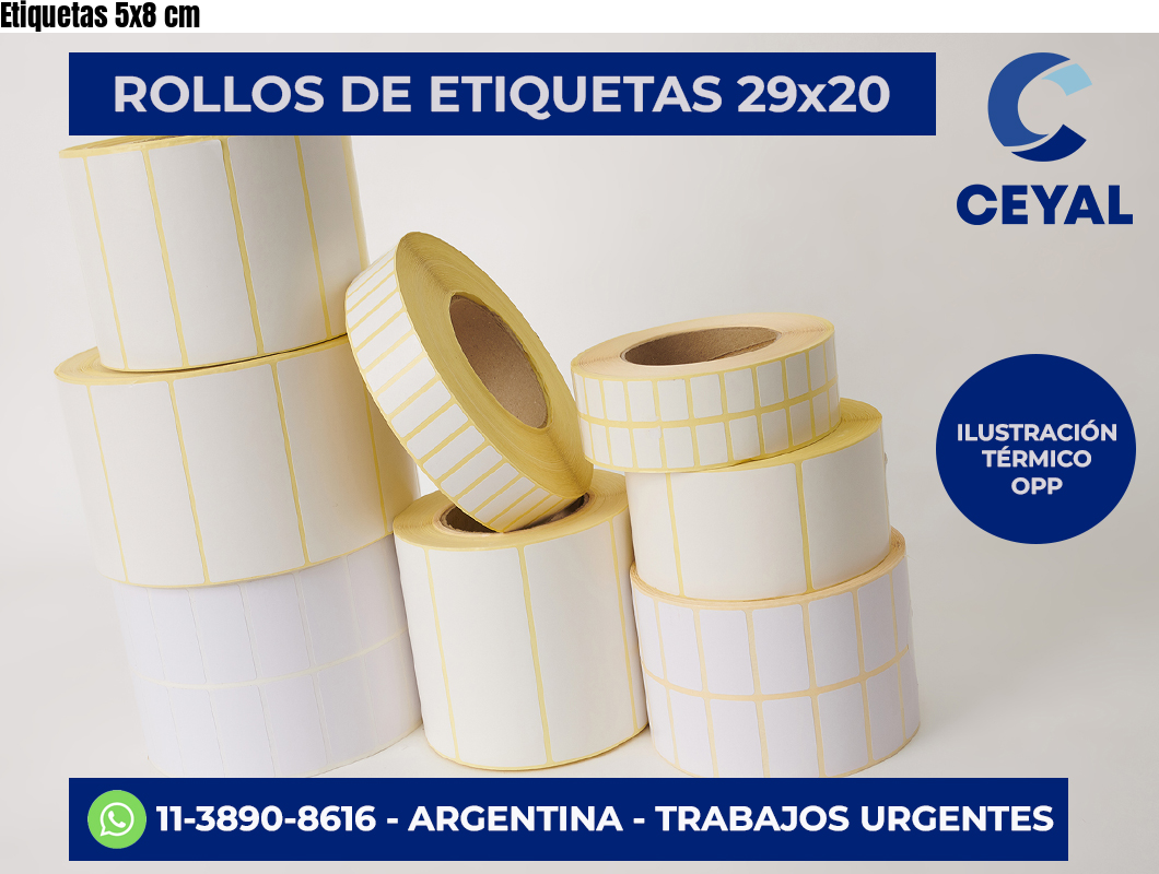 Etiquetas 5×8 cm