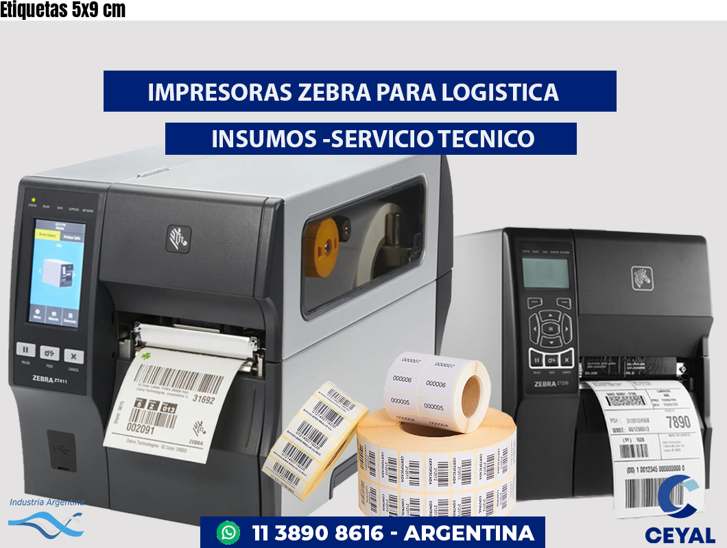 Etiquetas 5x9 cm
