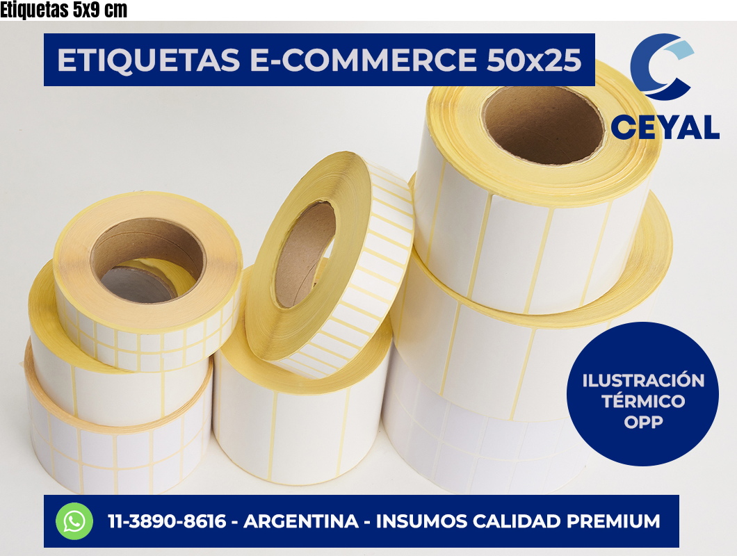 Etiquetas 5×9 cm