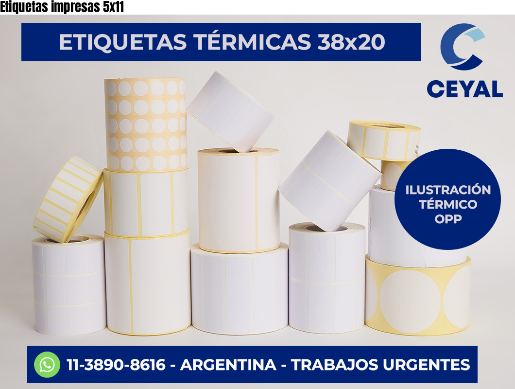 Etiquetas impresas 5×11