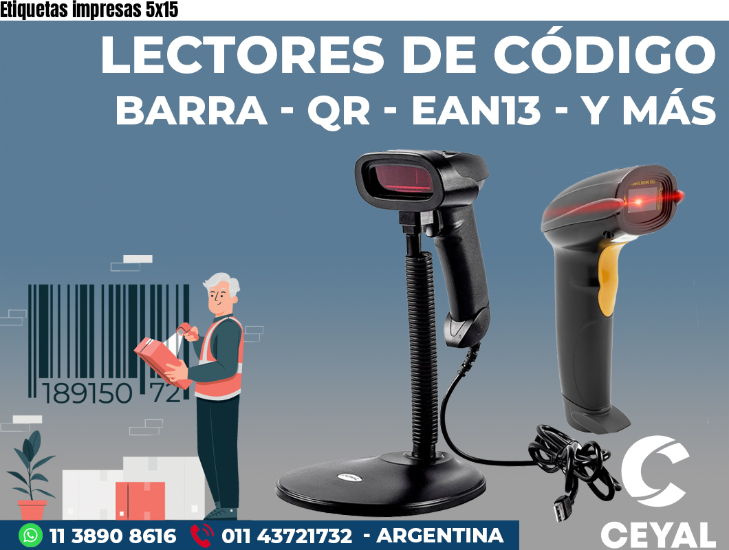 Etiquetas impresas 5x15