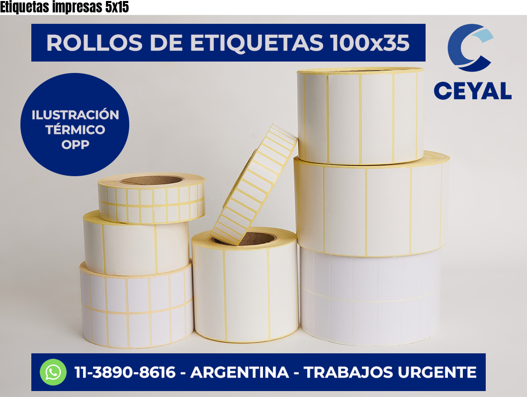 Etiquetas impresas 5×15