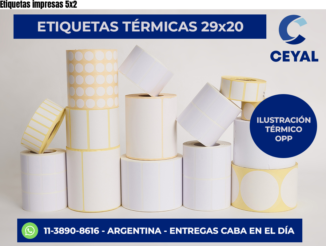 Etiquetas impresas 5×2