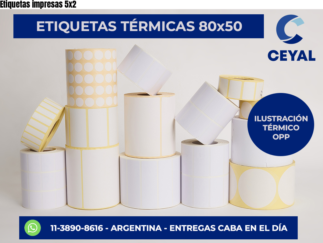 Etiquetas impresas 5×2