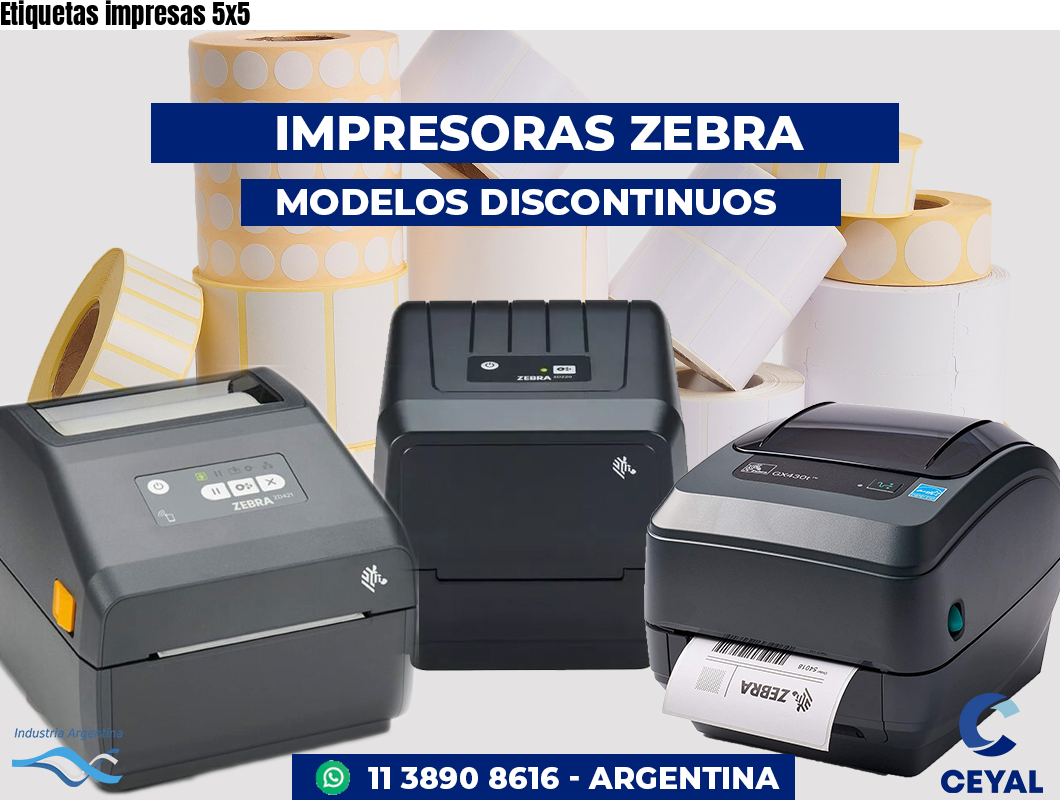 Etiquetas impresas 5x5