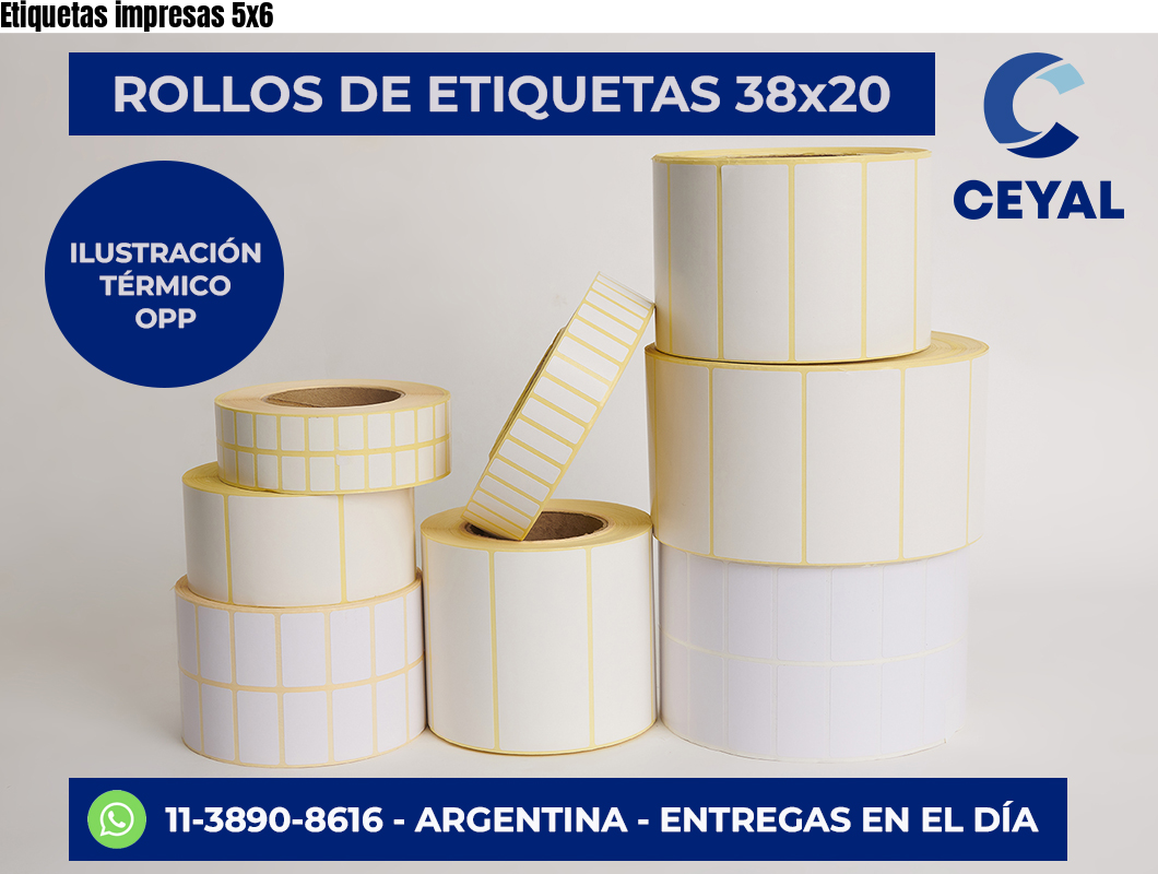 Etiquetas impresas 5×6
