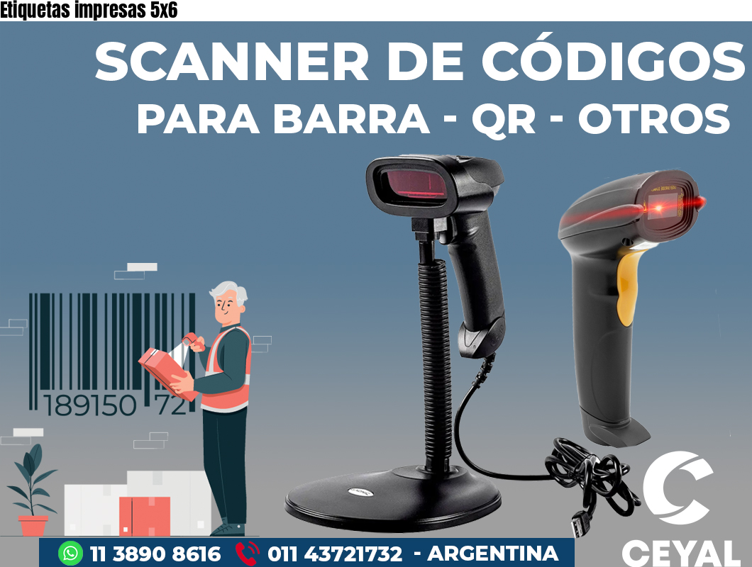 Etiquetas impresas 5x6