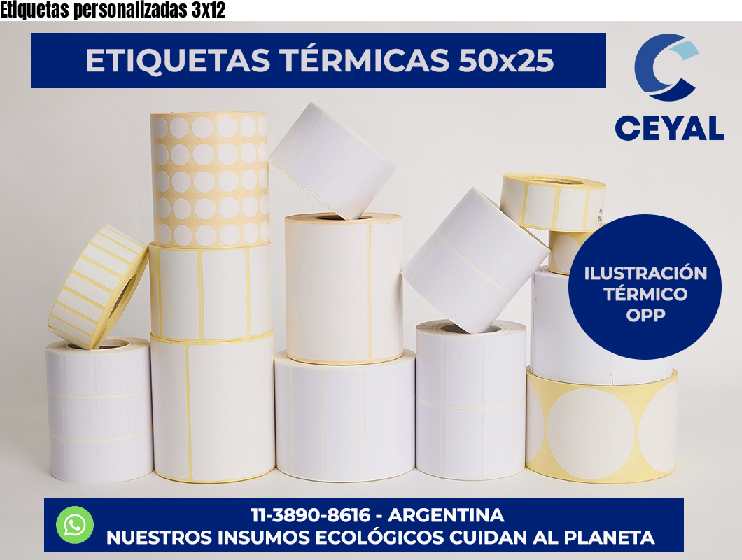 Etiquetas personalizadas 3×12