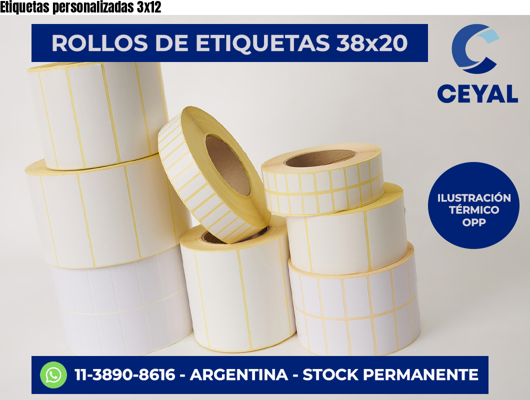 Etiquetas personalizadas 3×12