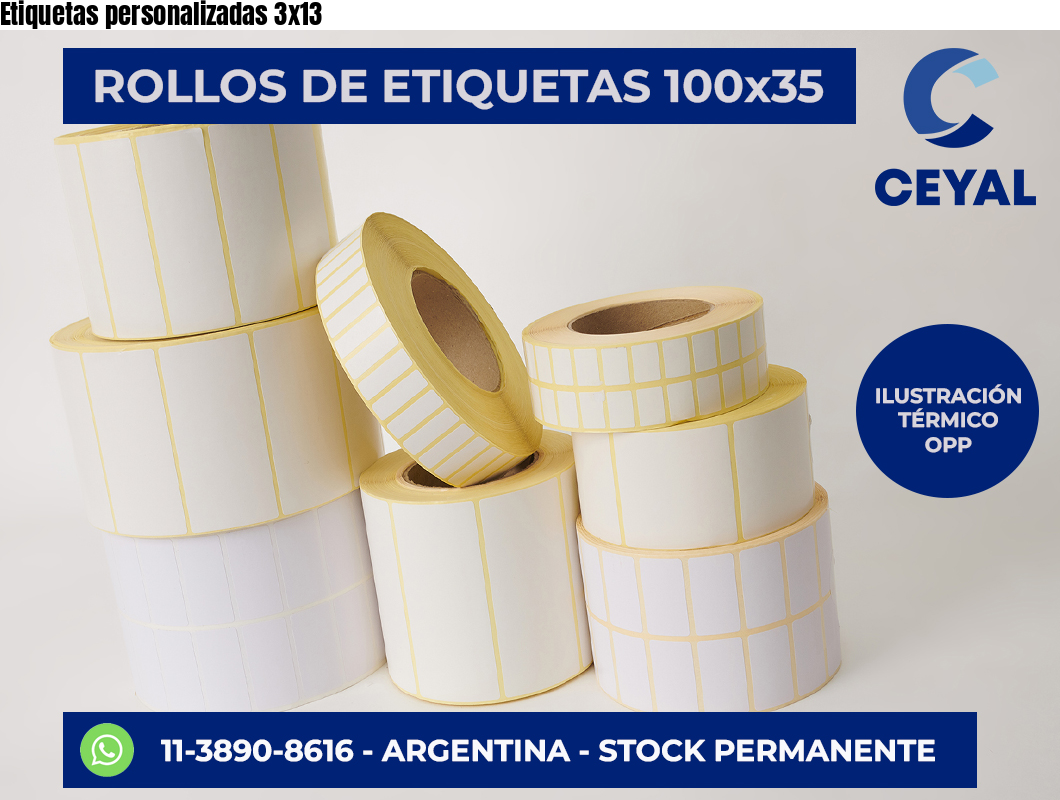 Etiquetas personalizadas 3×13