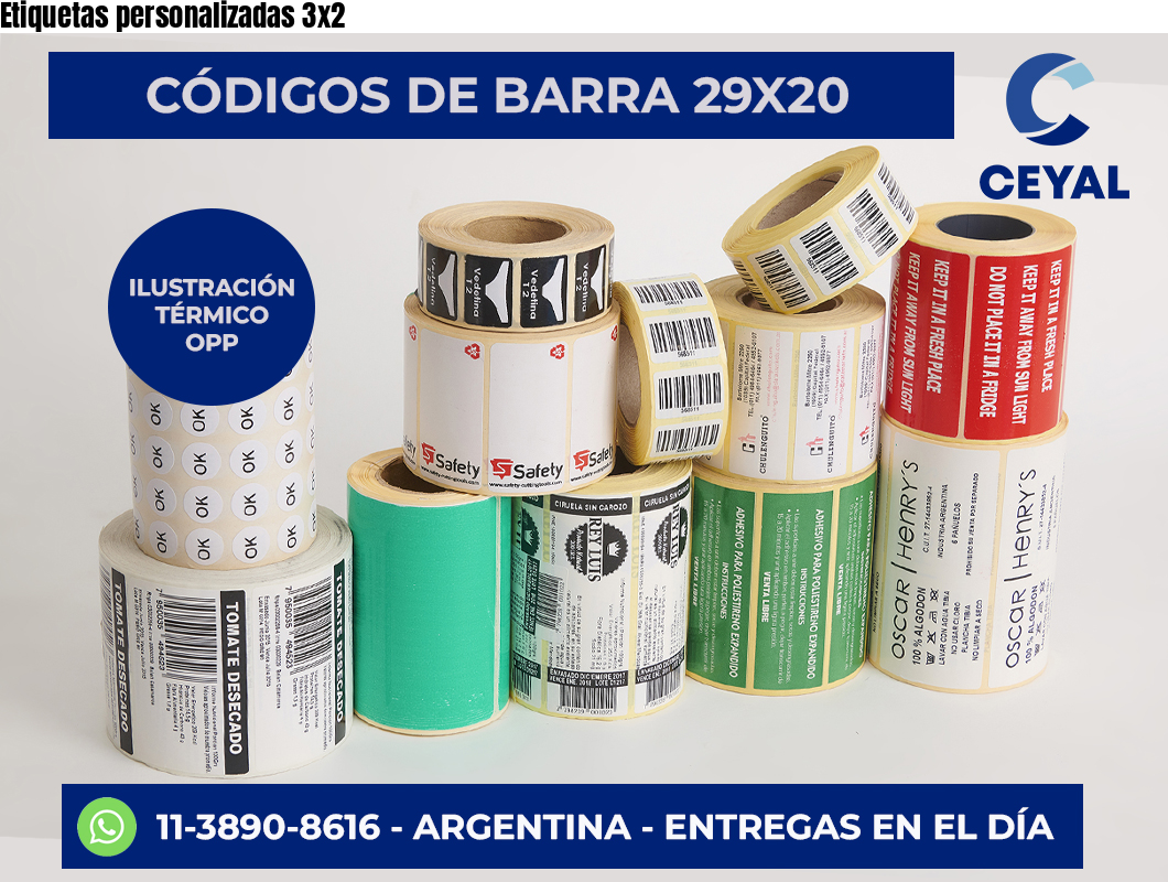 Etiquetas personalizadas 3×2