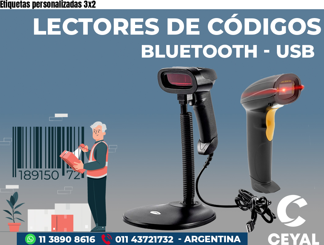 Etiquetas personalizadas 3x2