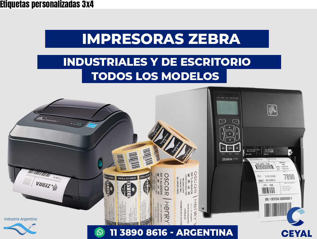 Etiquetas personalizadas 3x4