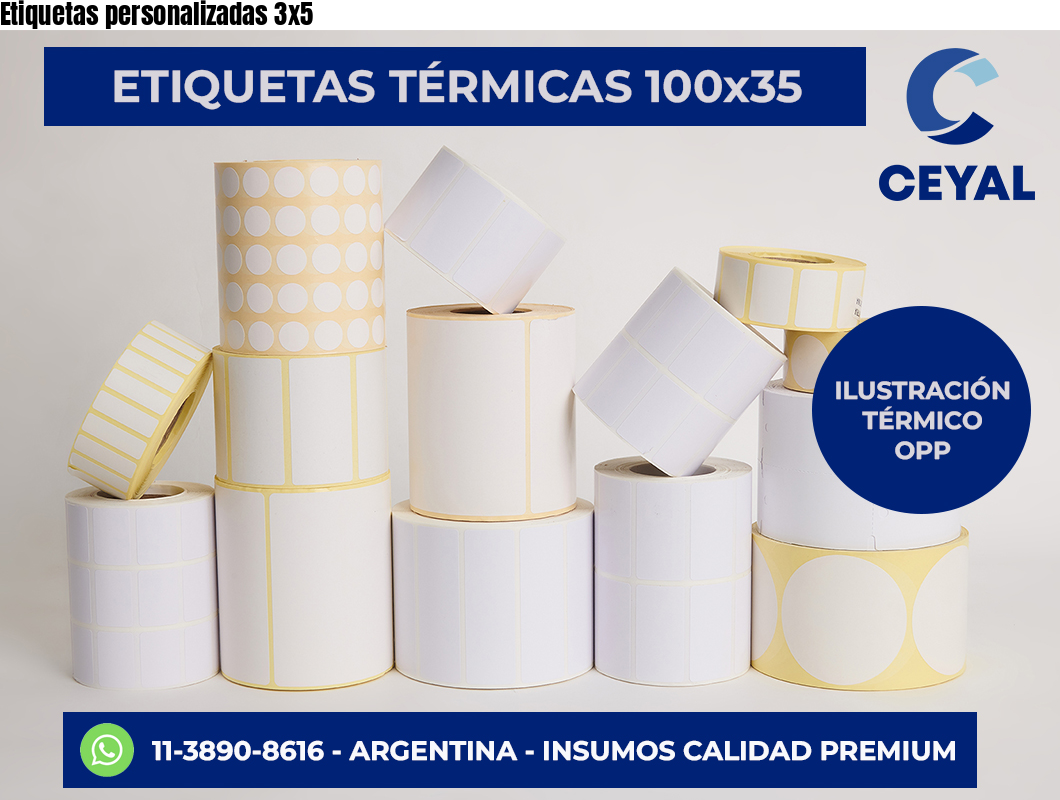 Etiquetas personalizadas 3×5