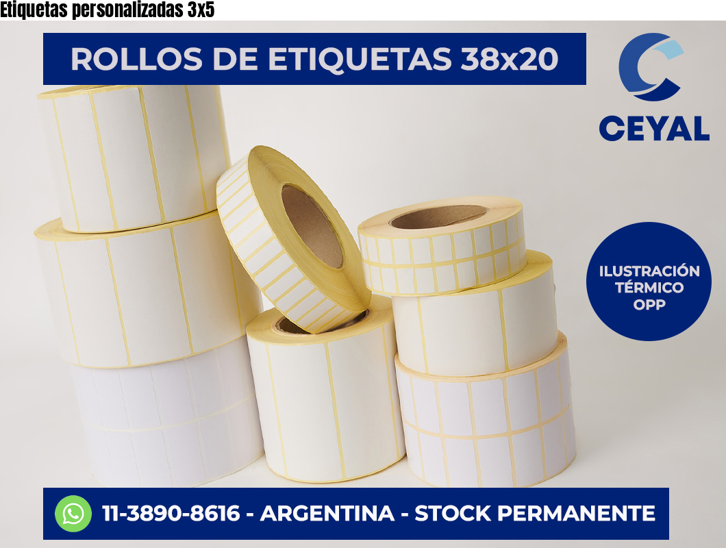 Etiquetas personalizadas 3×5