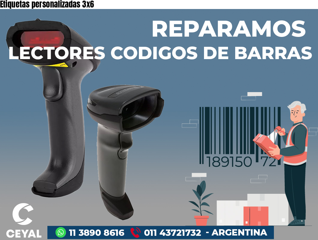 Etiquetas personalizadas 3x6