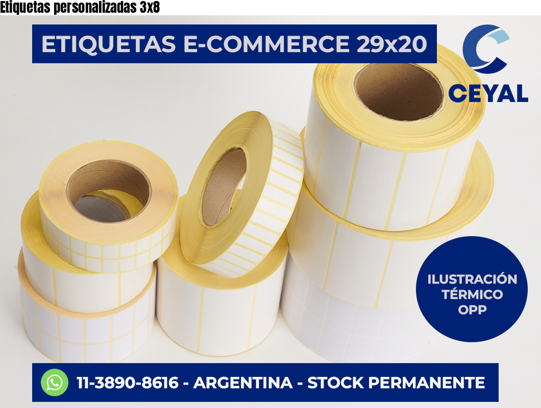 Etiquetas personalizadas 3×8