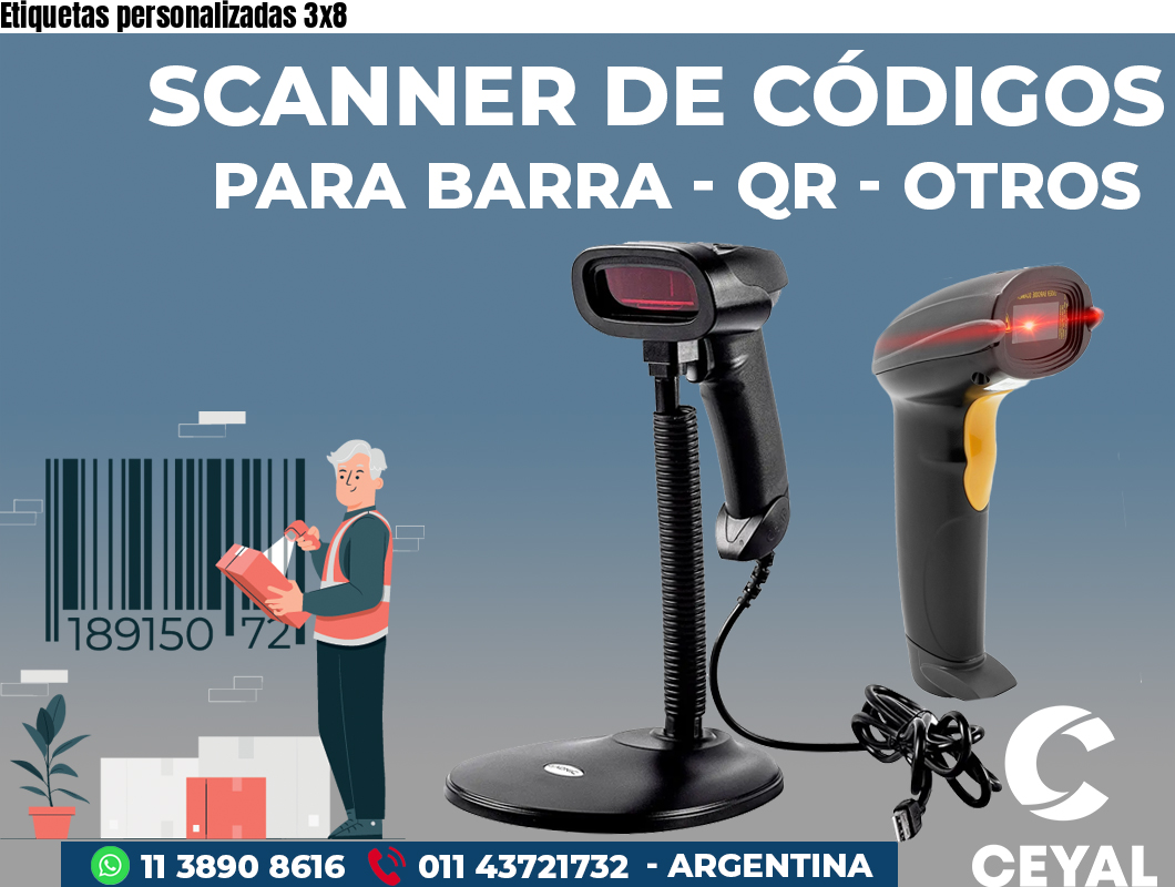 Etiquetas personalizadas 3x8