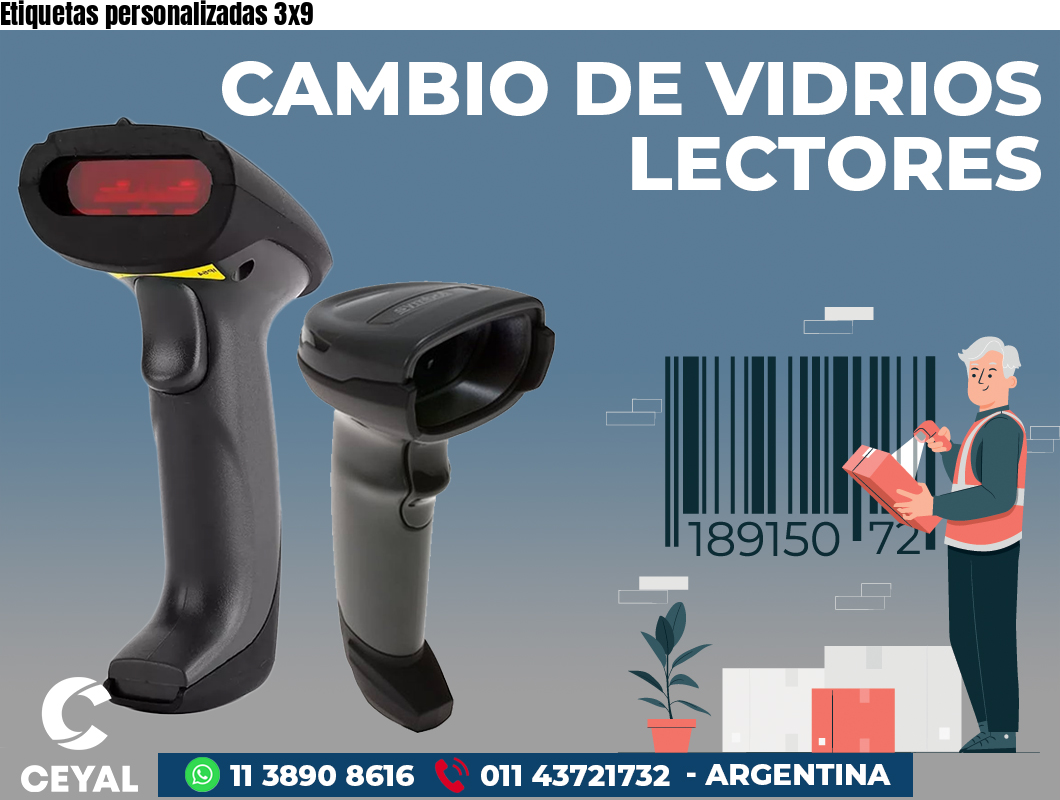 Etiquetas personalizadas 3x9