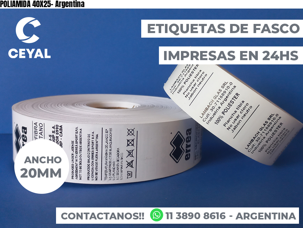 POLIAMIDA 40X25- Argentina