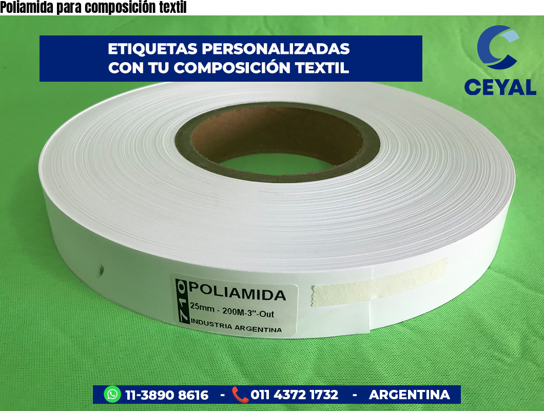 Poliamida para composición textil