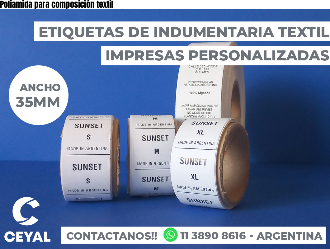 Poliamida para composición textil