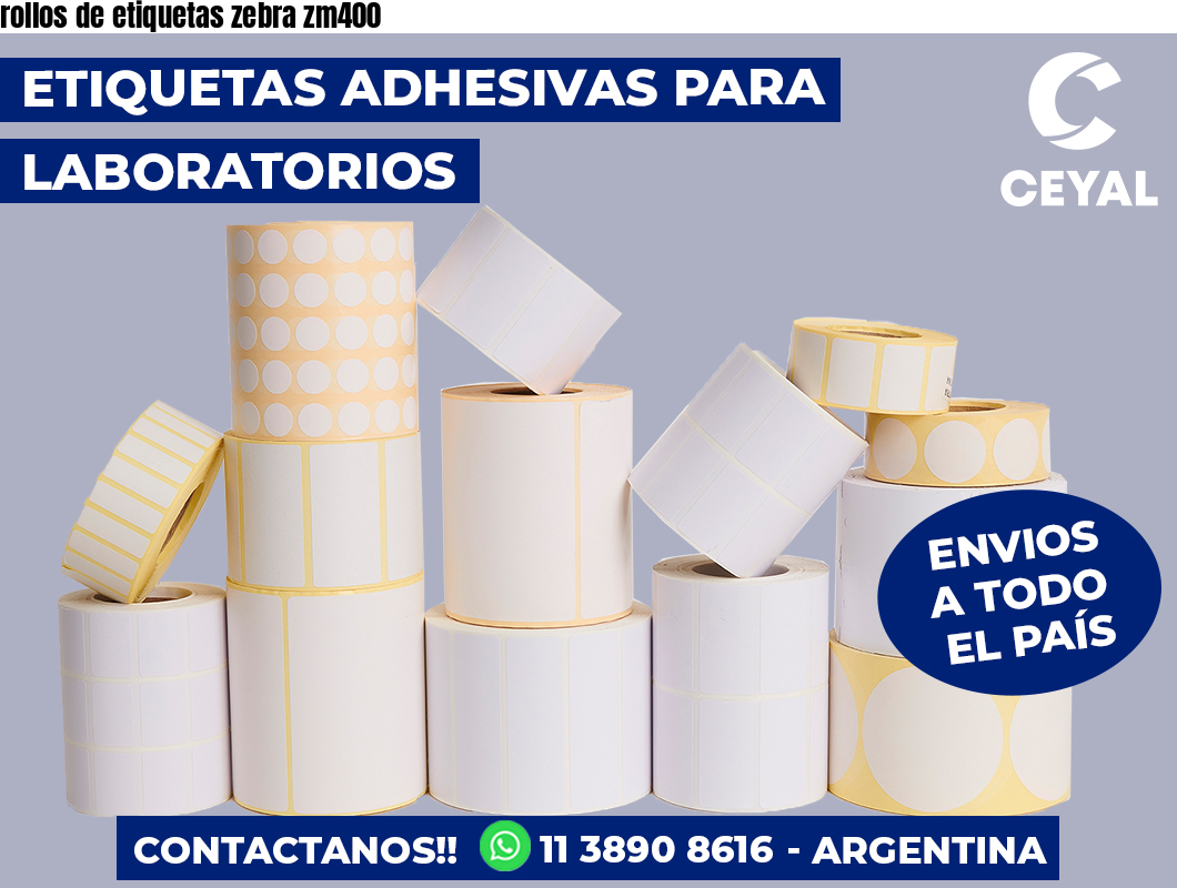 rollos de etiquetas zebra zm400