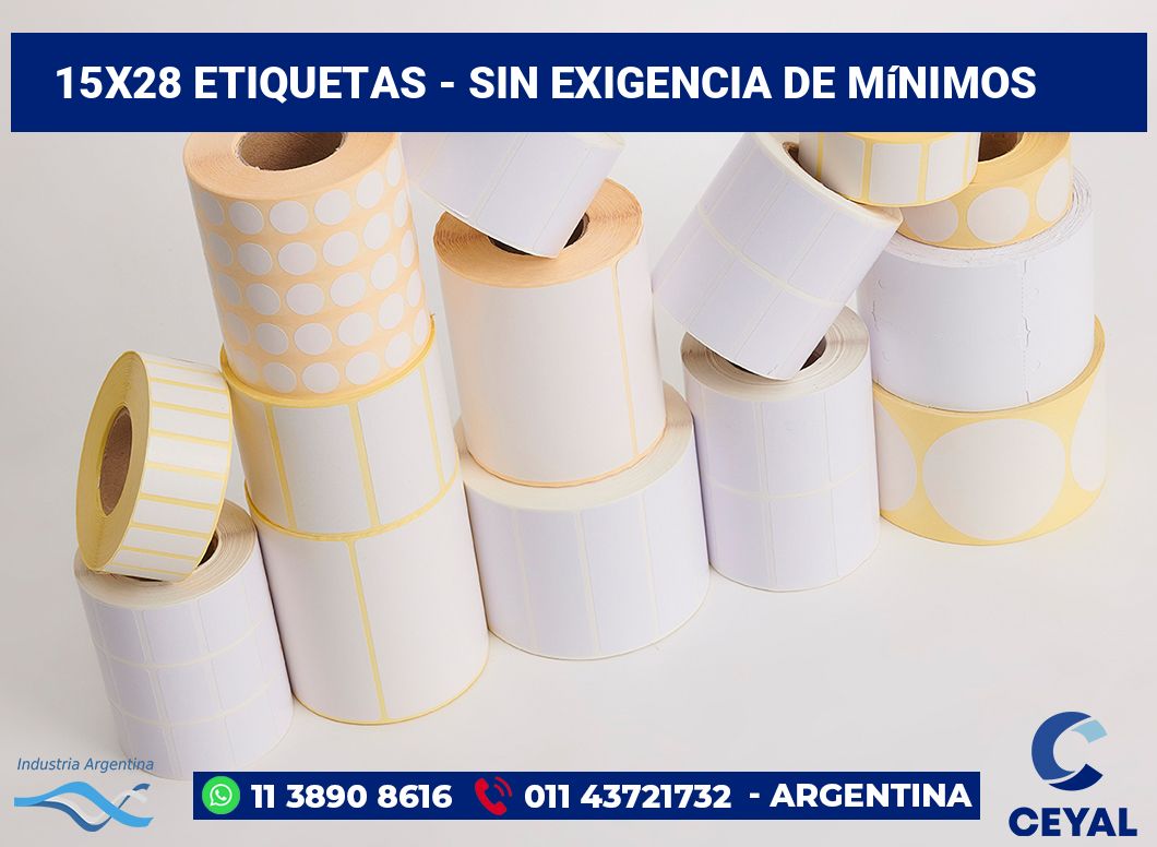 15x28 Etiquetas
