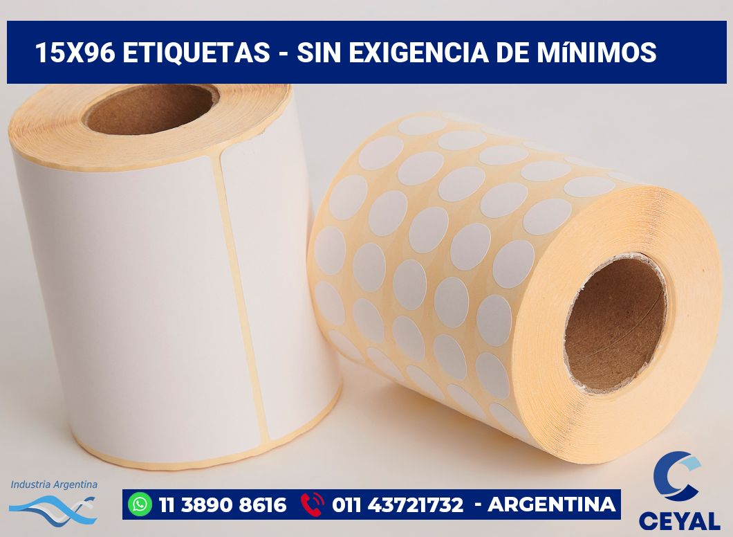 15×96 Etiquetas