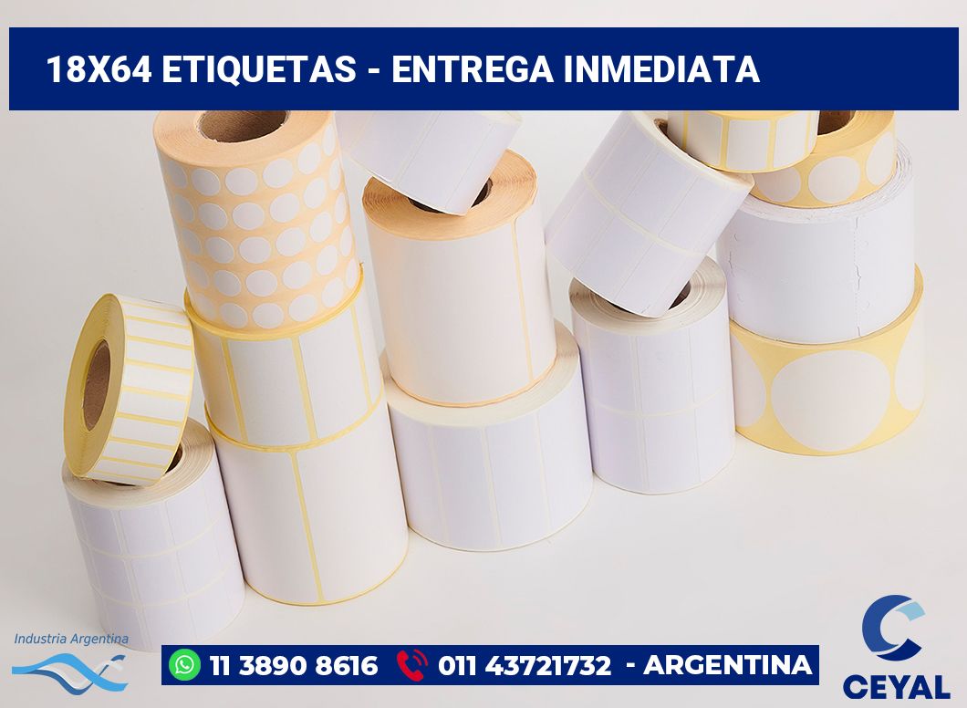 18×64 Etiquetas