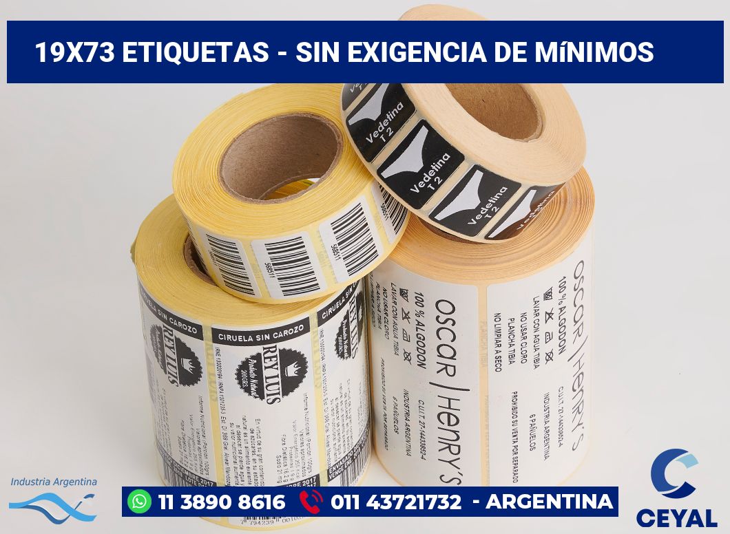 19×73 Etiquetas