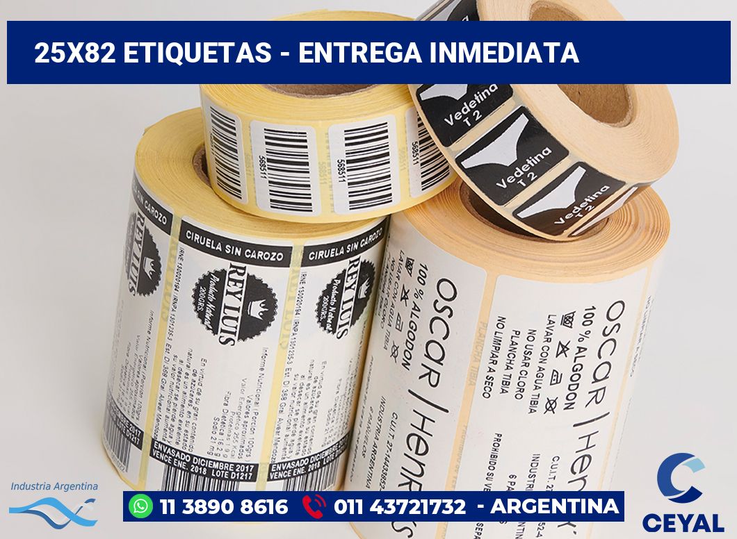 25x82 Etiquetas