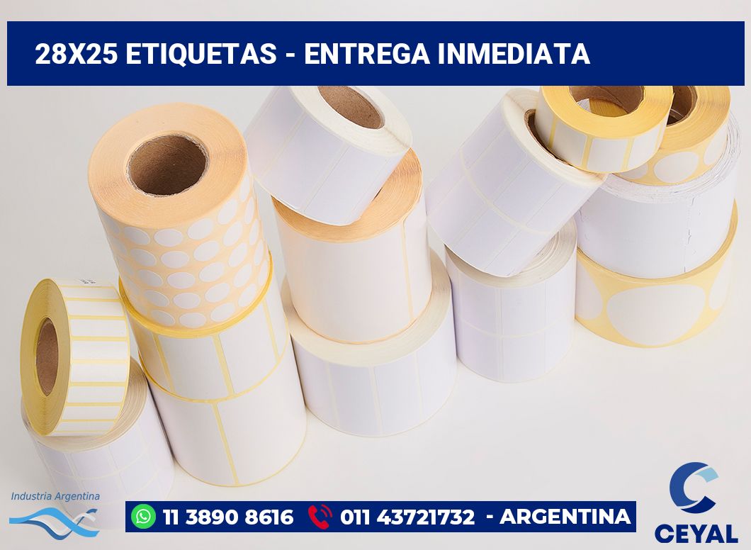 28×25 Etiquetas