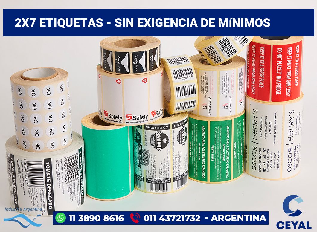2x7 Etiquetas