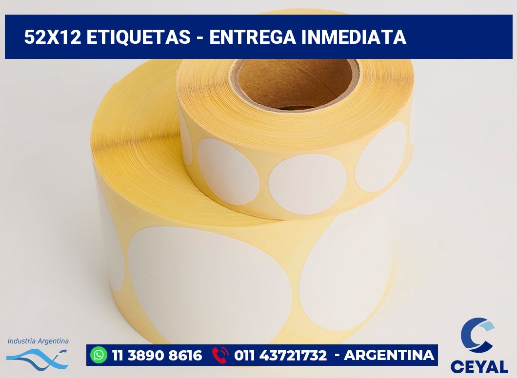 52×12 Etiquetas