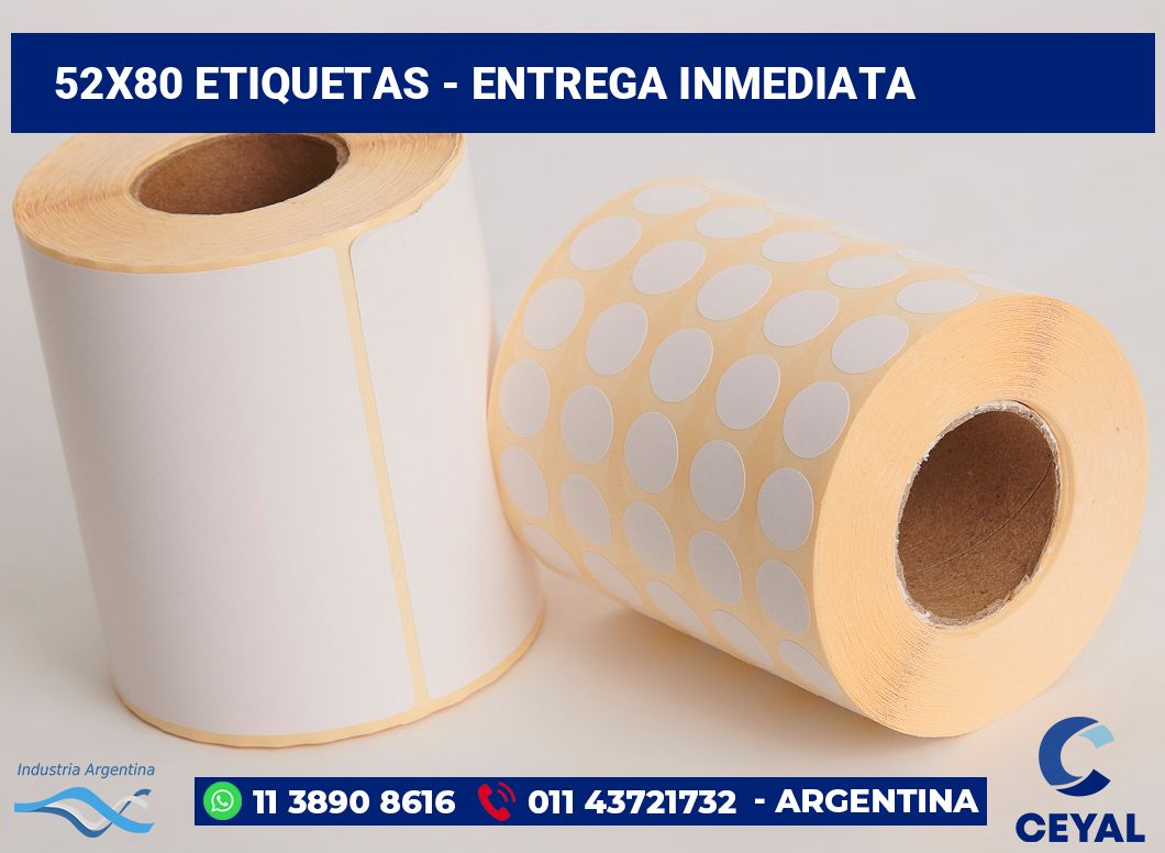 52×80 Etiquetas
