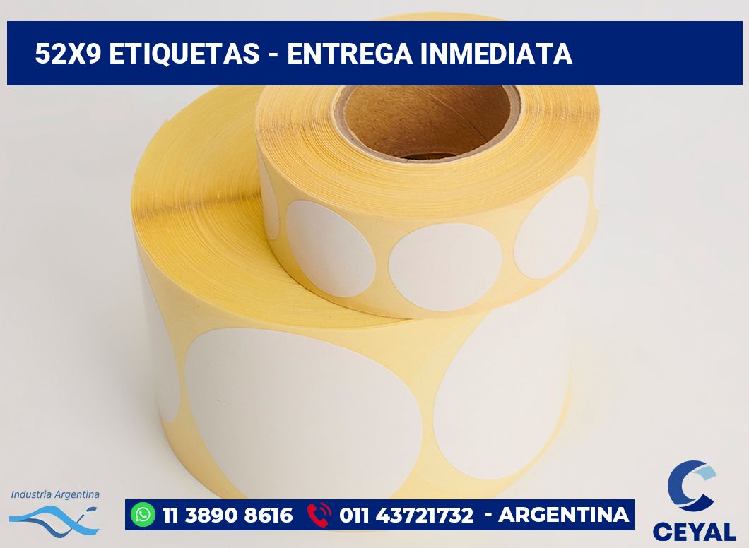 52x9 Etiquetas