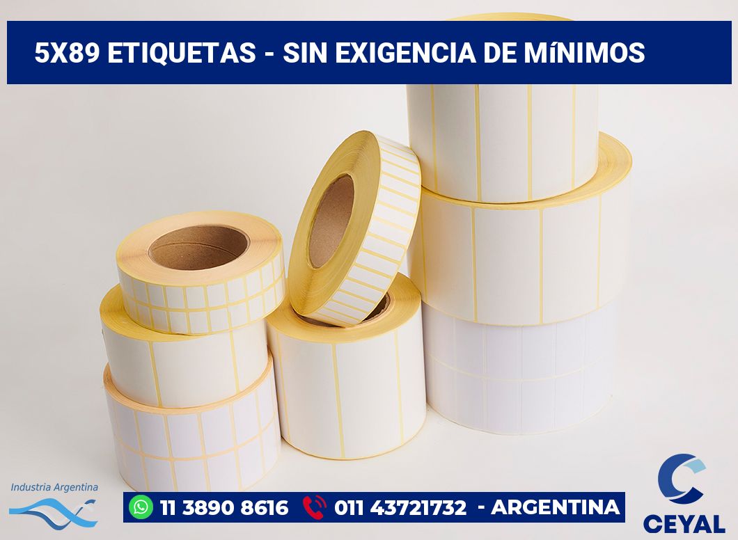 5×89 Etiquetas