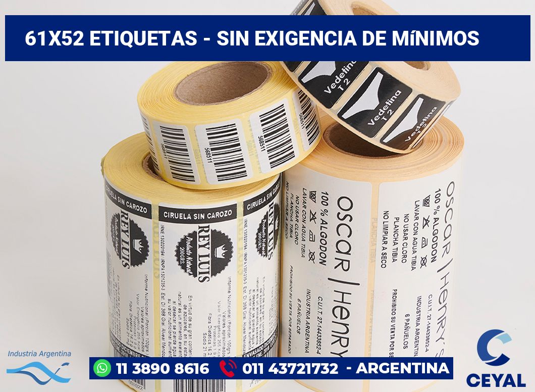 61×52 Etiquetas