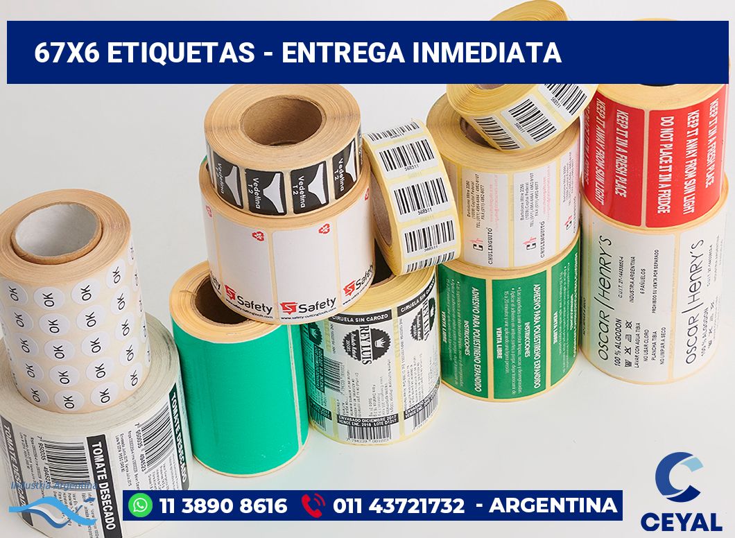 67x6 Etiquetas