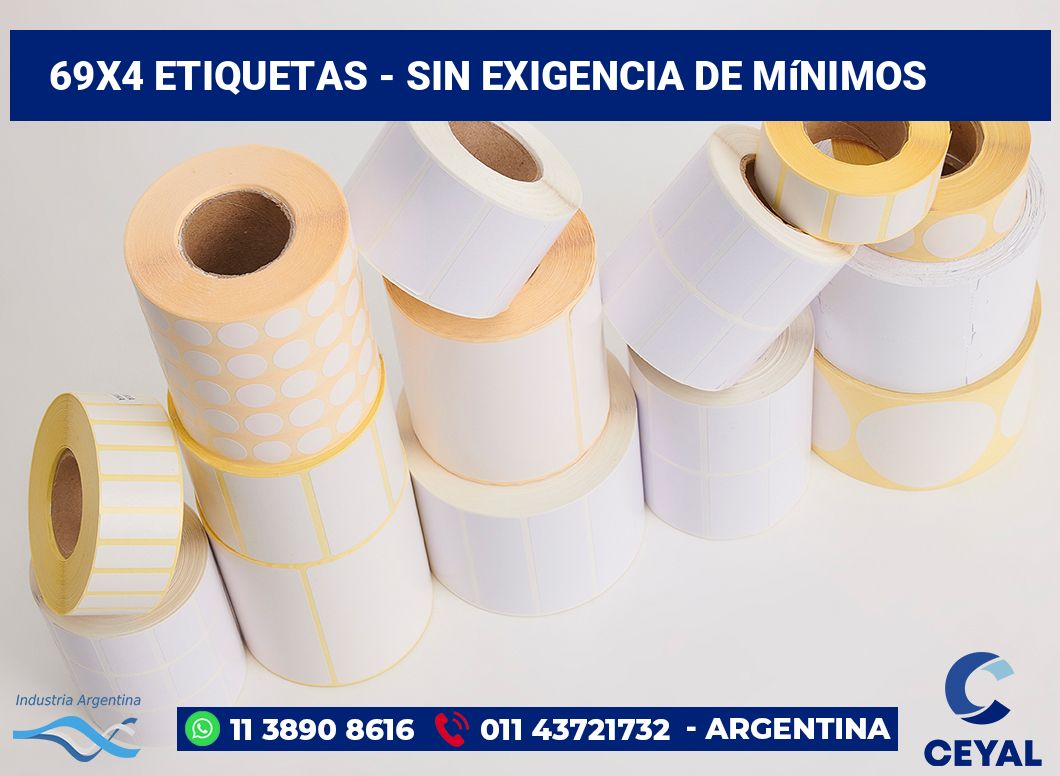 69×4 Etiquetas