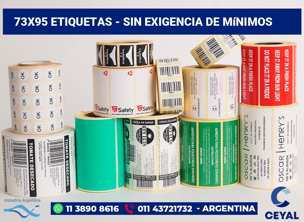 73×95 Etiquetas