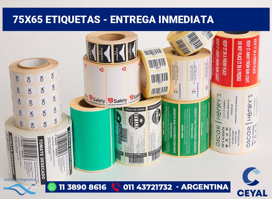 75×65 Etiquetas