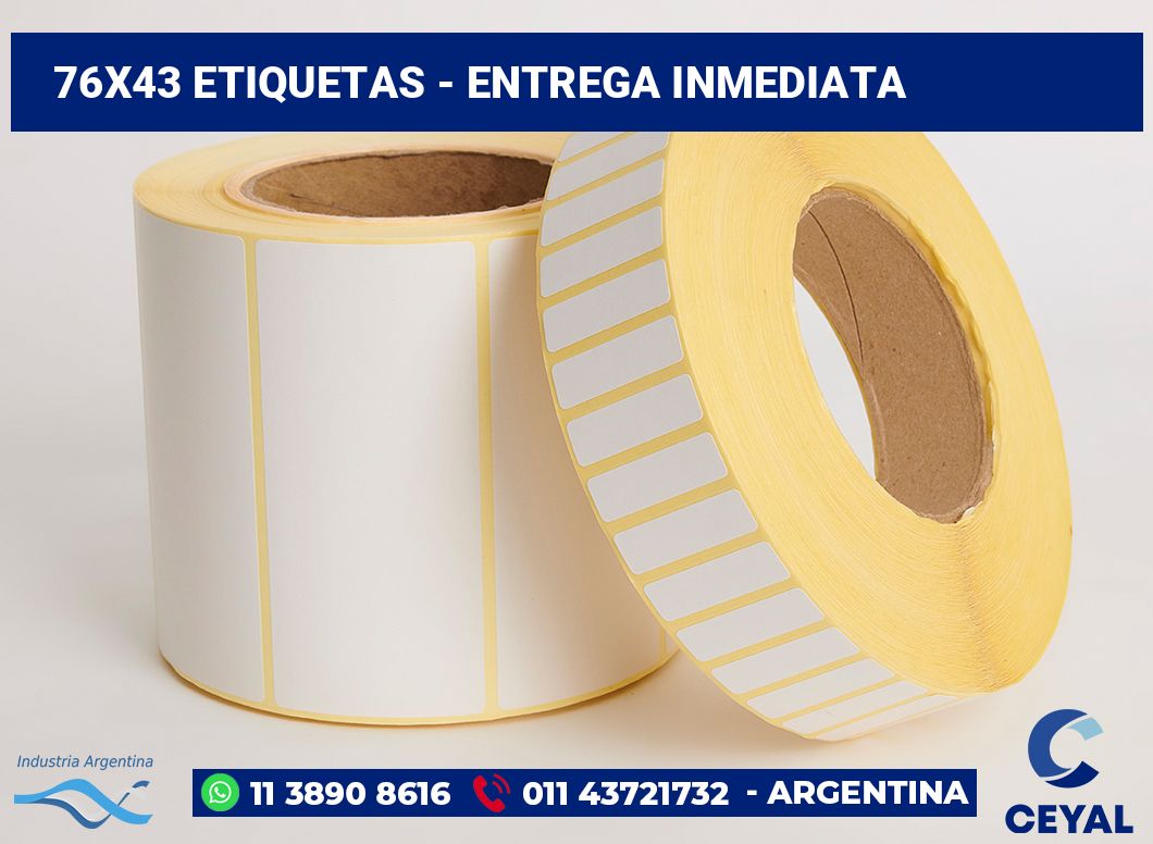 76x43 Etiquetas